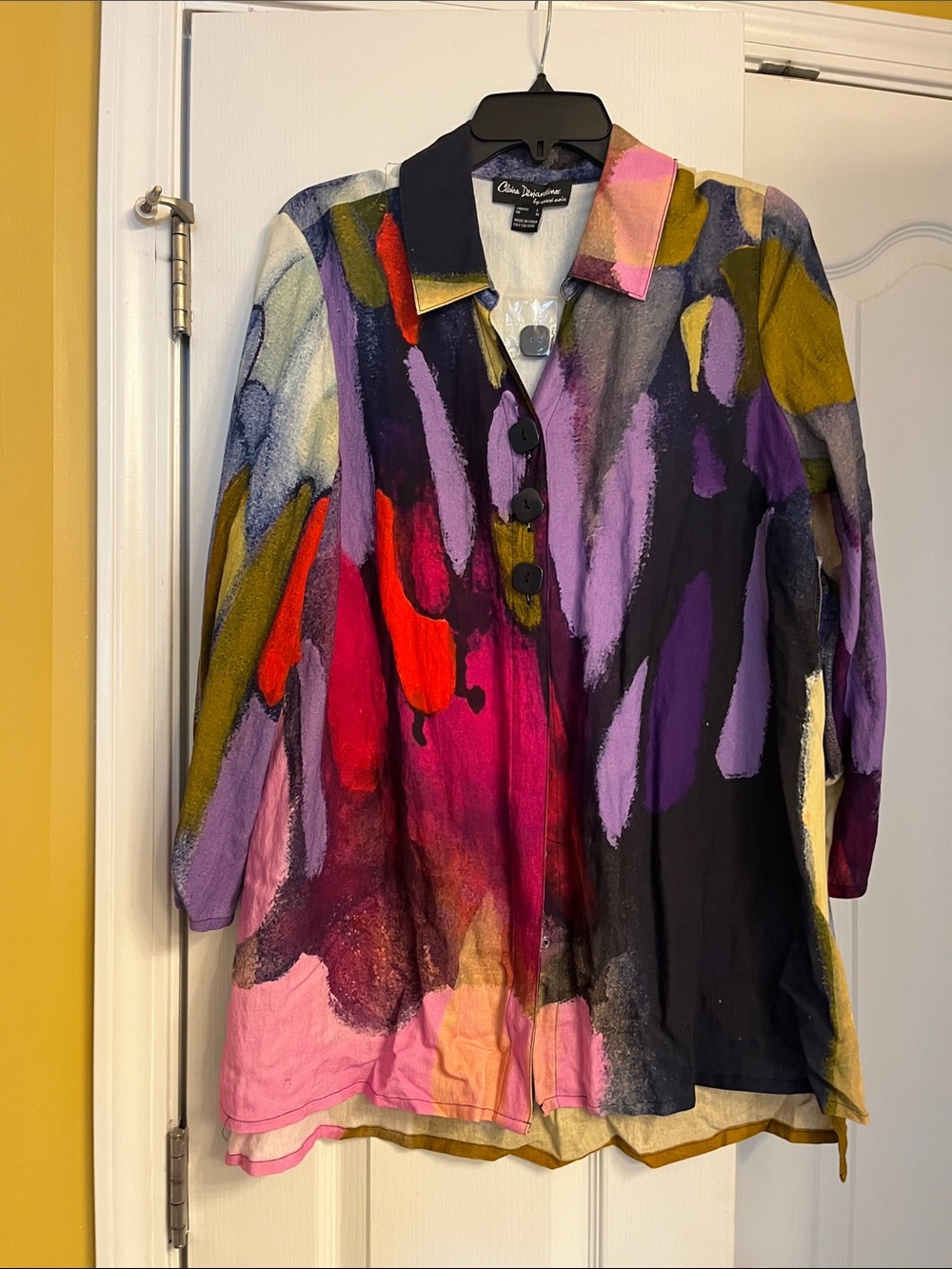Claire Desjardins Multicolor Abstract Print Women’s top/Jacket - Purple/Red/Pink